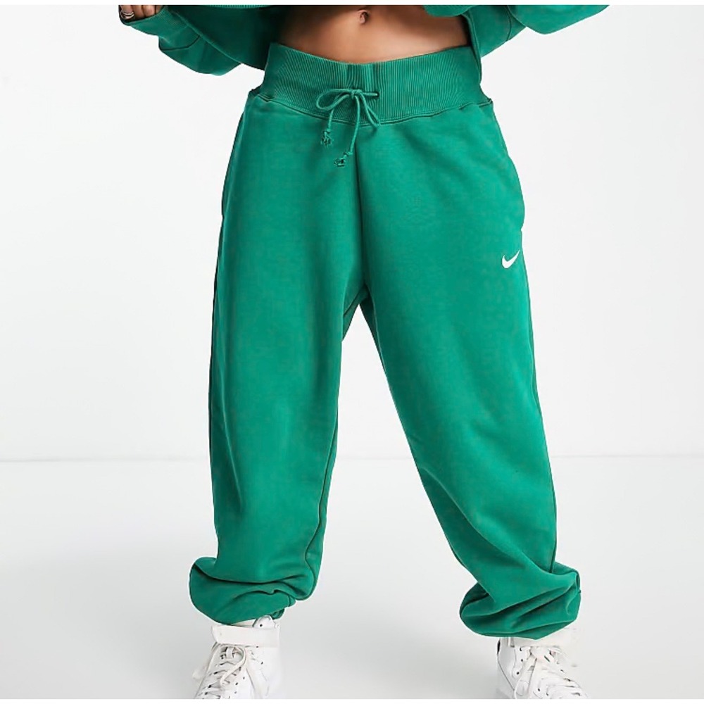 Nike Phoenix Fleece High Rise Oversized Sweatpants Green Malachite L